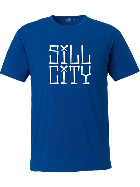 T-shirt Men, Blue - Sill City Text (big logo)